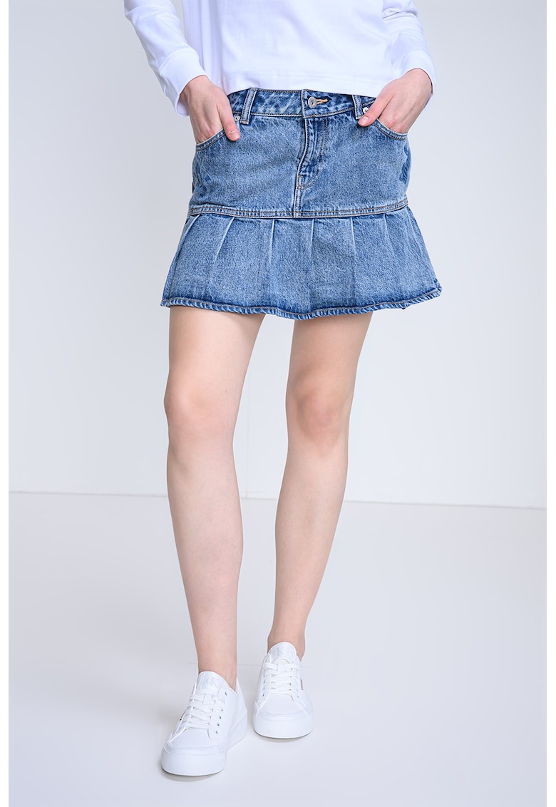 Fusta din denim cu terminatie evazata Gaby