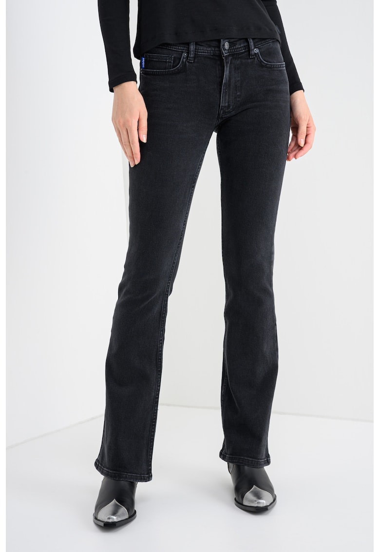 Blugi bootcut cu talie joasa Getti