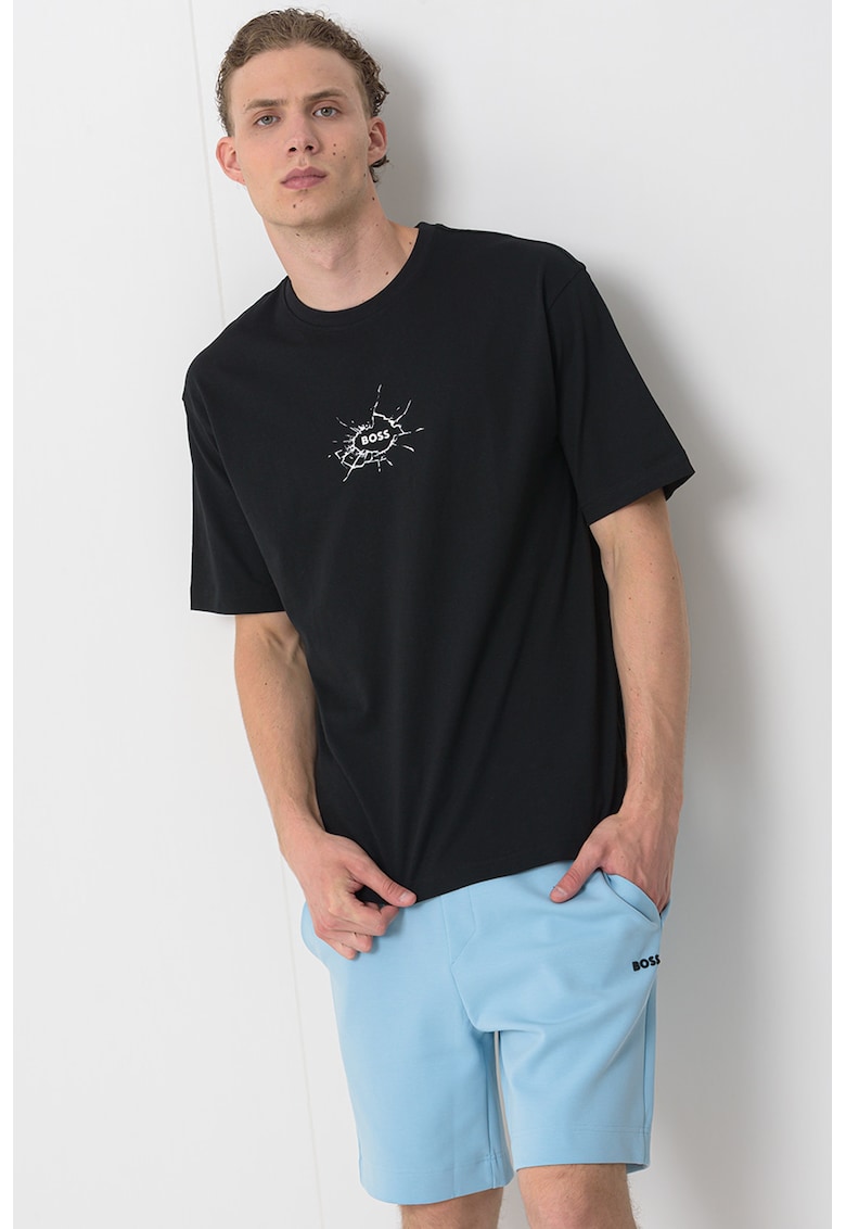 Tricou lejer de bumbac cu logo