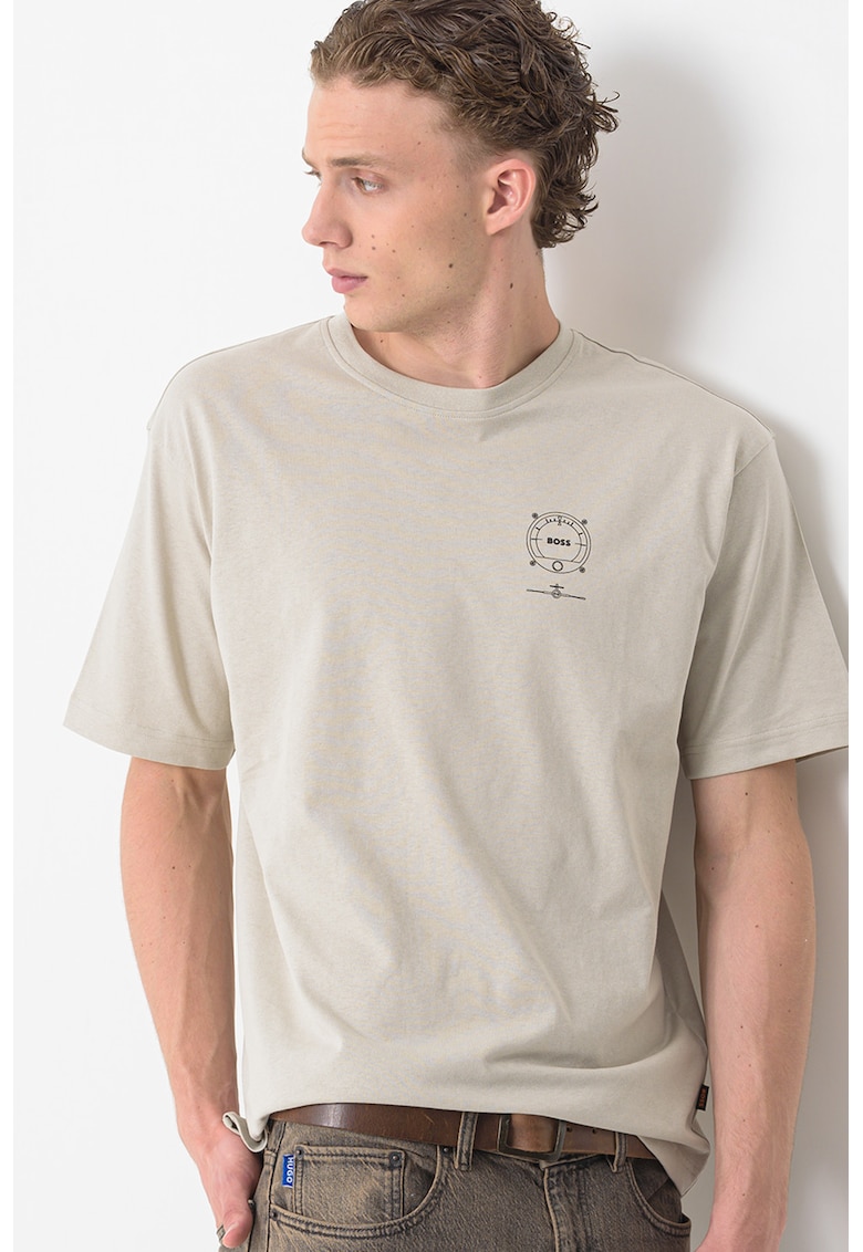 Tricou lejer de bumbac cu logo