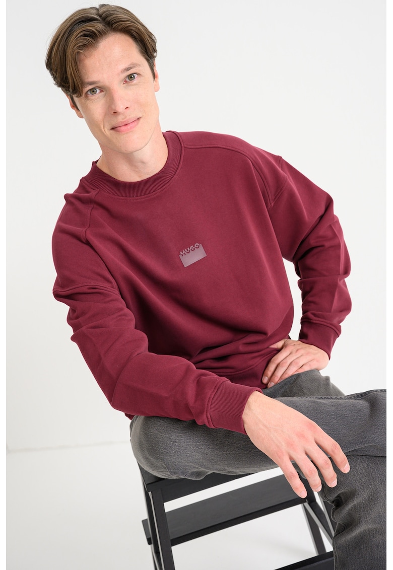 Bluza de trening din bumbac cu imprimeu pe partea din spate Delast