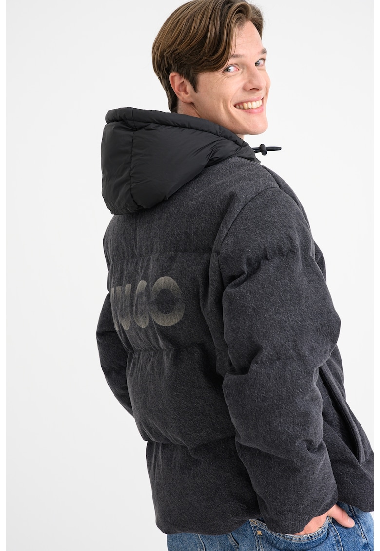 Geaca lejera cu gluga Bowan - Gri inchis
