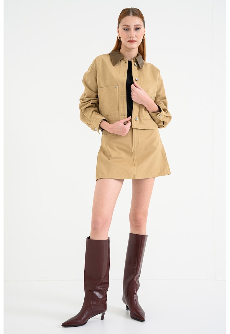 Jacheta de denim cu guler ascutit Andeso