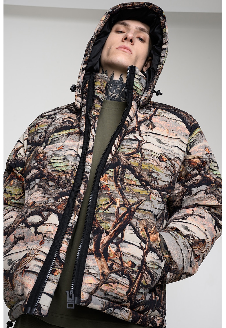 Geaca cu model - Maro/Negru