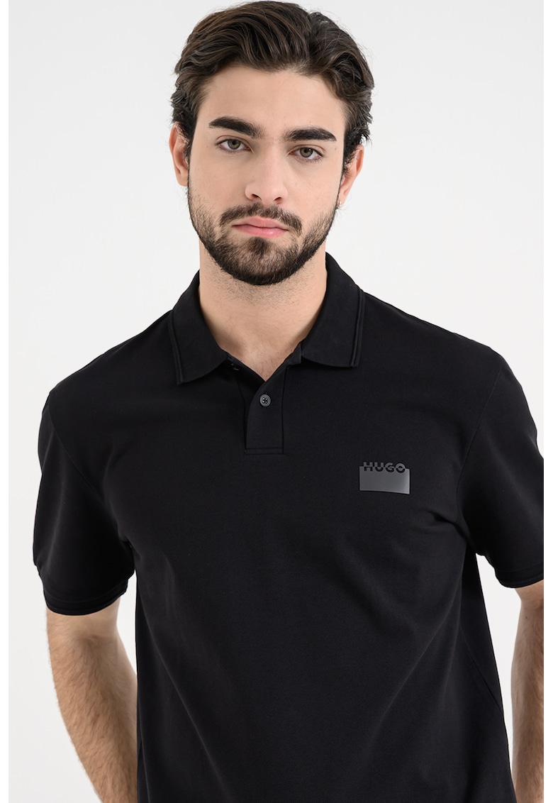 Tricou polo cu logo - Negru