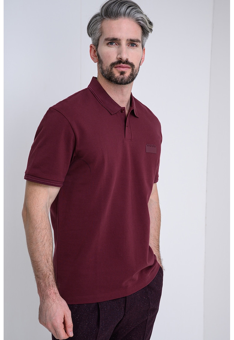 Tricou polo cu logo - Visiniu