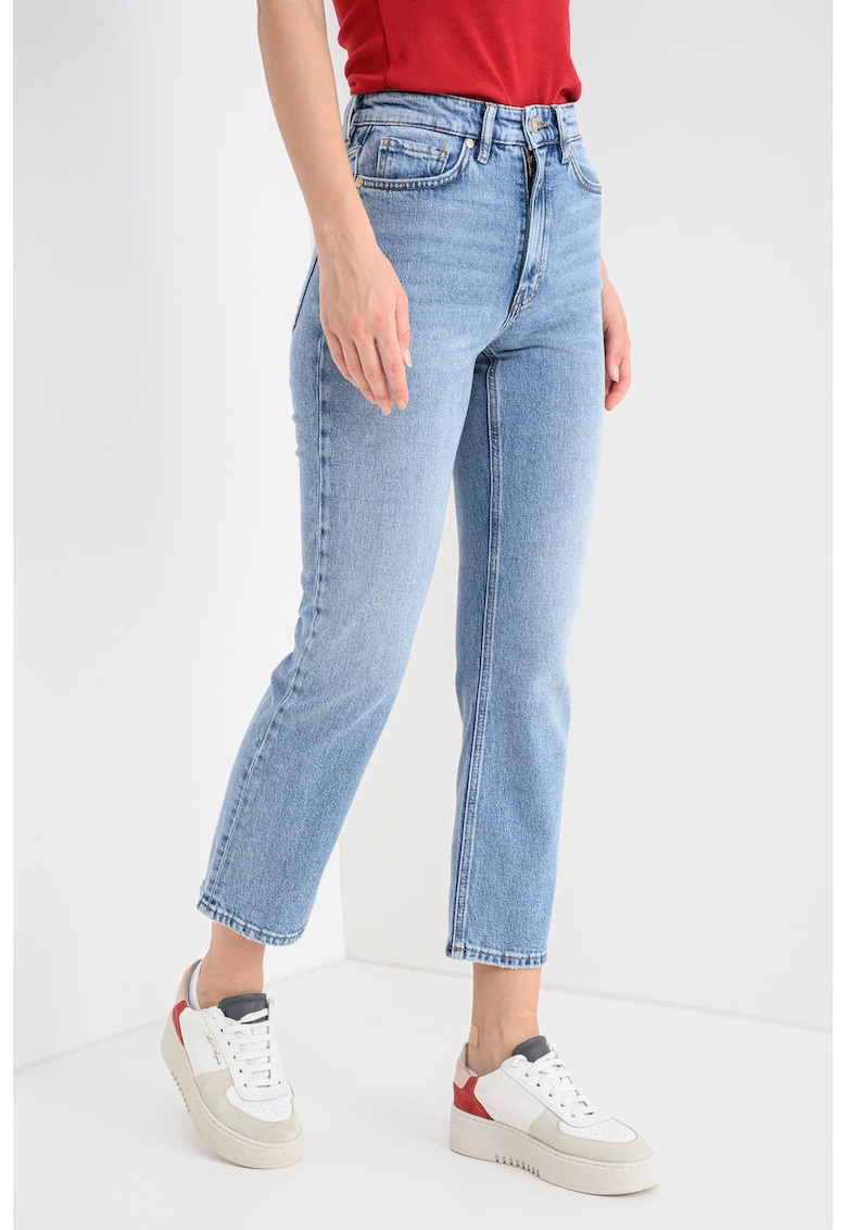 Blugi crop slim fit Giulianne - Albastru deschis