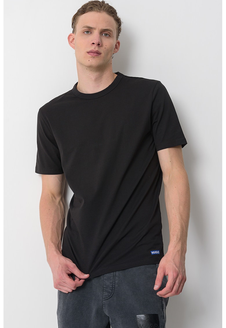 Set de tricouri uni din amestec de bumbac - 2 piese