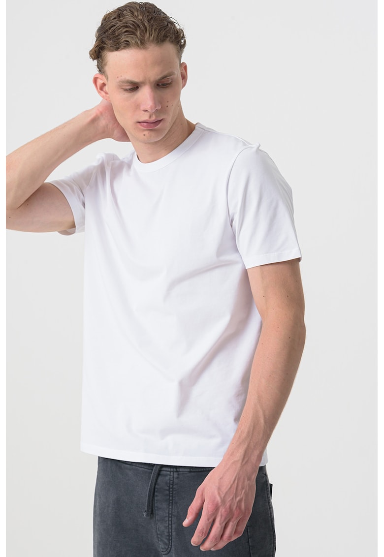 Set de tricouri uni din amestec de bumbac - 2 piese