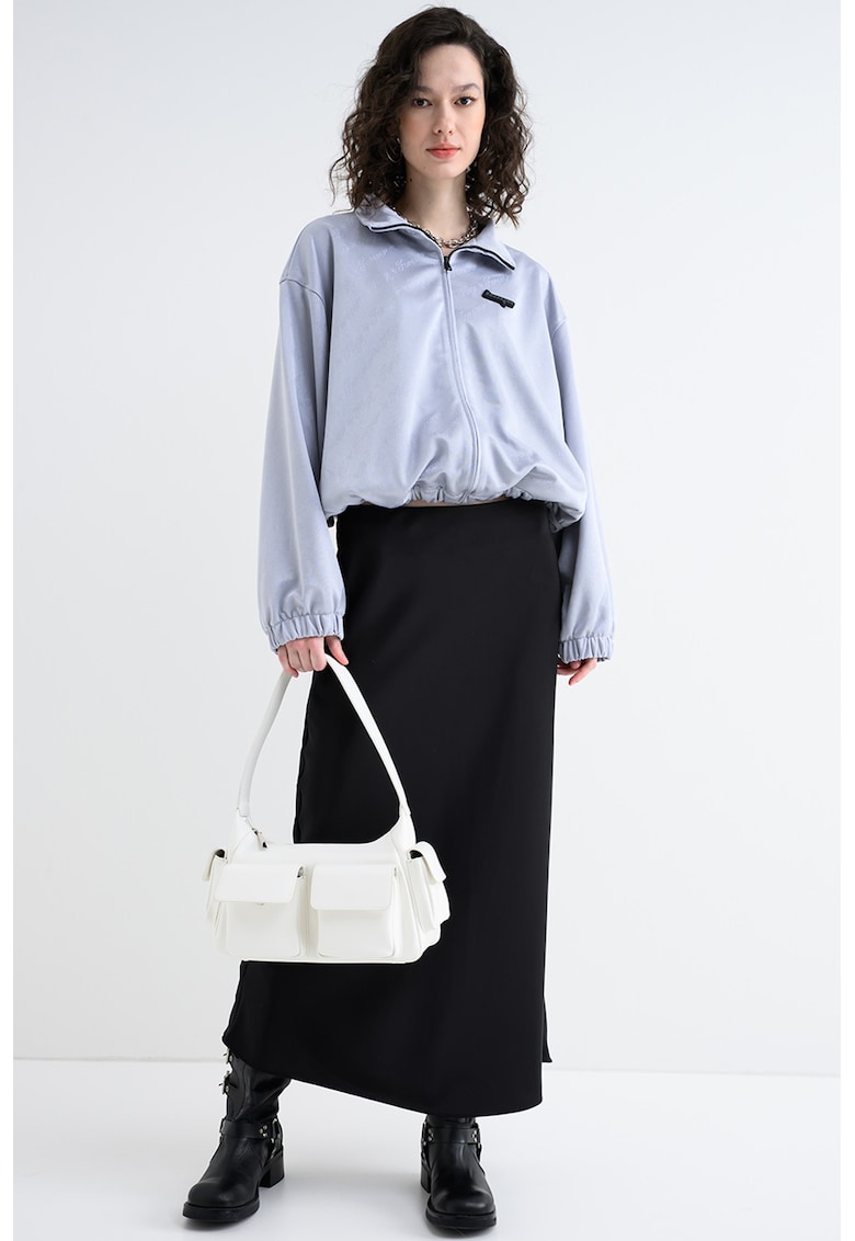 Bluza de trening supradimensionata cu fermoar Dales