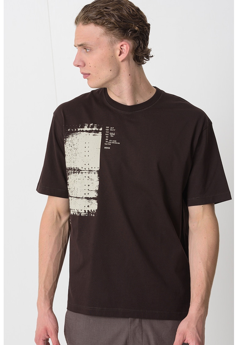 Tricou lejer de bumbac cu imprimeu foto