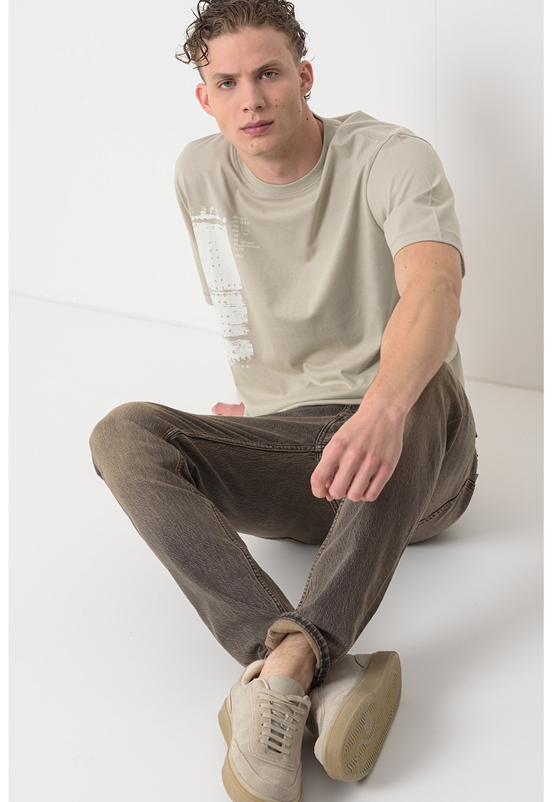 Tricou lejer de bumbac cu imprimeu foto