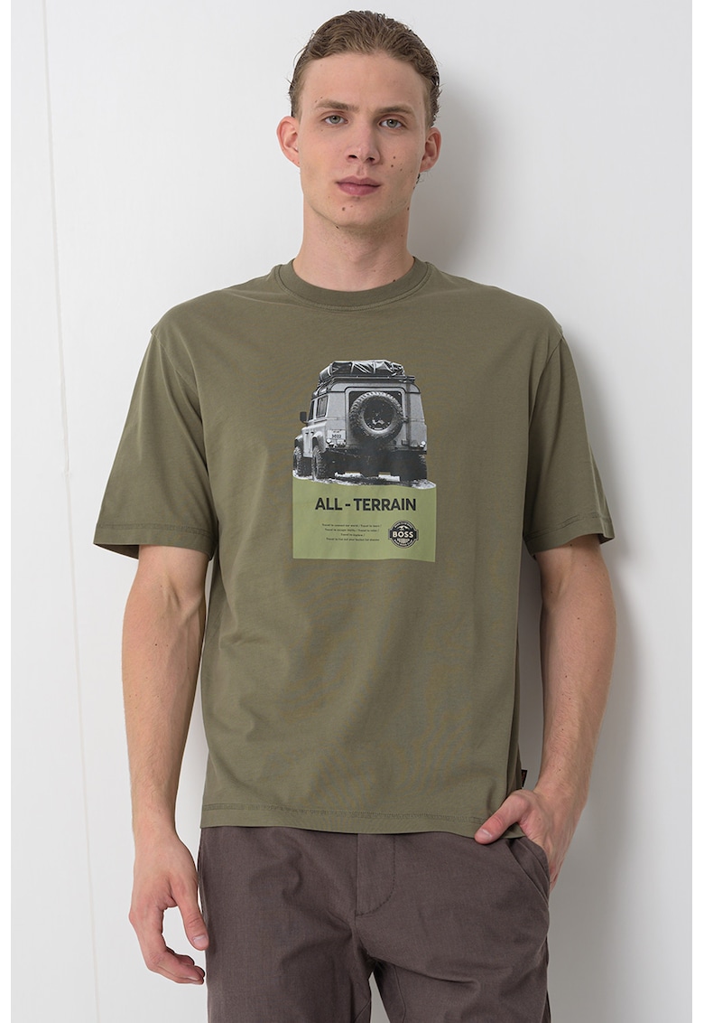 Tricou lejer de bumbac cu imprimeu foto