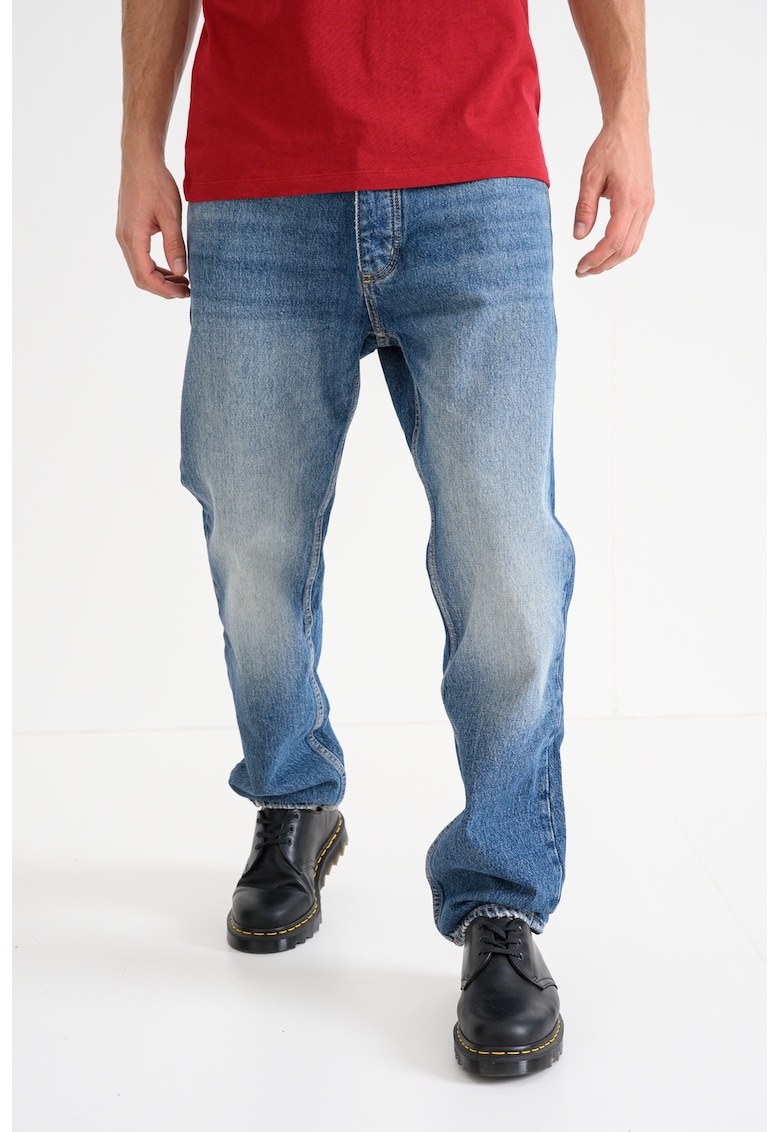 Blugi drepti cu aspect decolorat Jonah