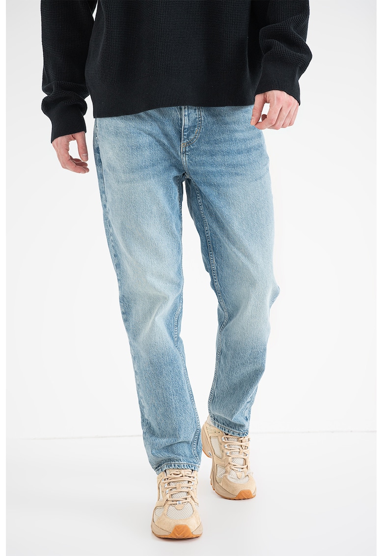 Blugi conici cu aspect decolorat Brody