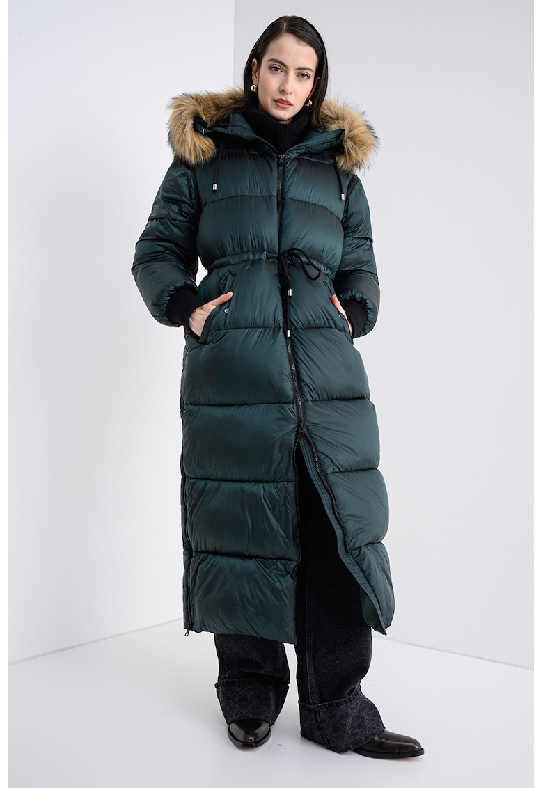 Geaca lunga cu maneci detasabile