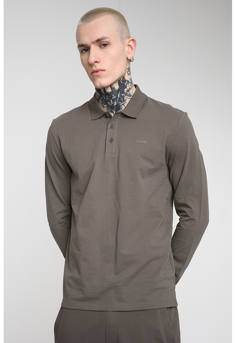 Bluza din bumbac cu logo discret