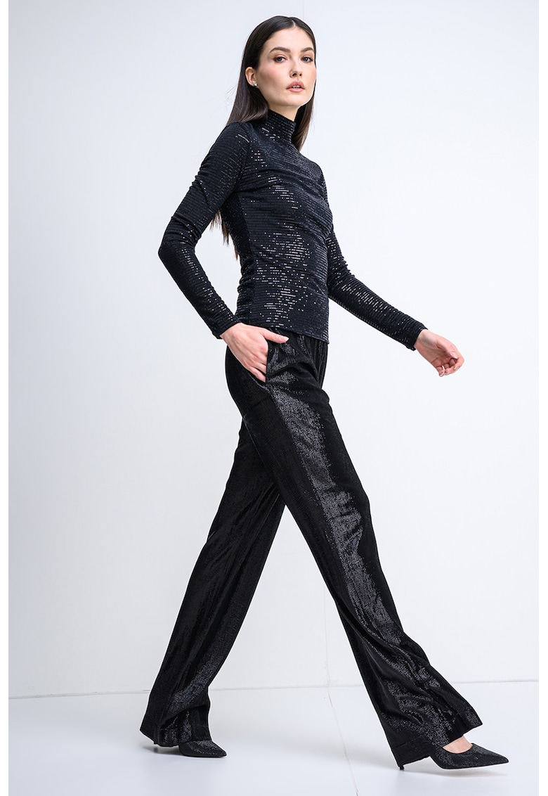 Bluza slim-fit cu paiete Drisila