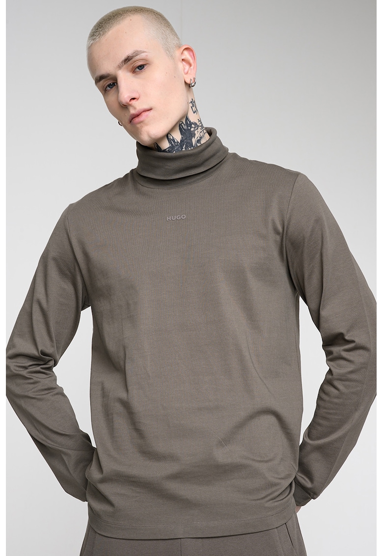 Bluza din bumbac cu logo - Kaki