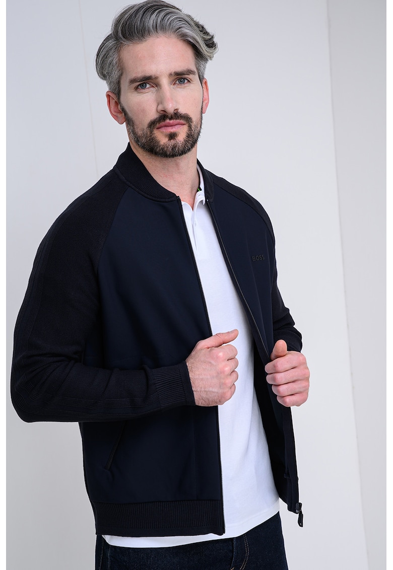 Bluza de trening cu fermoar si model uni