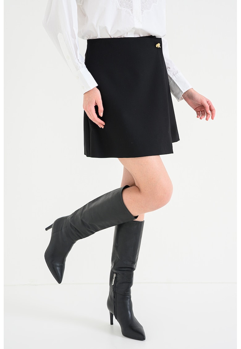 Fusta mini petrecuta Raluni - Negru
