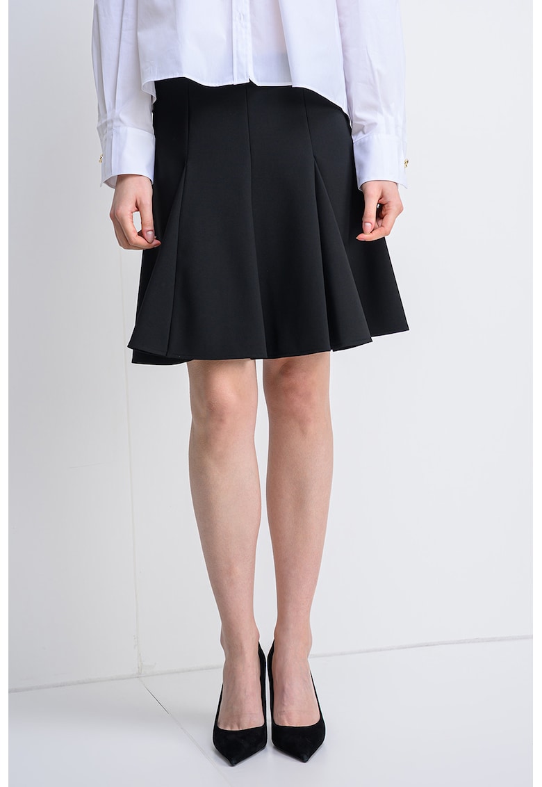 Fusta scurta cu segmente Rejuli - Negru