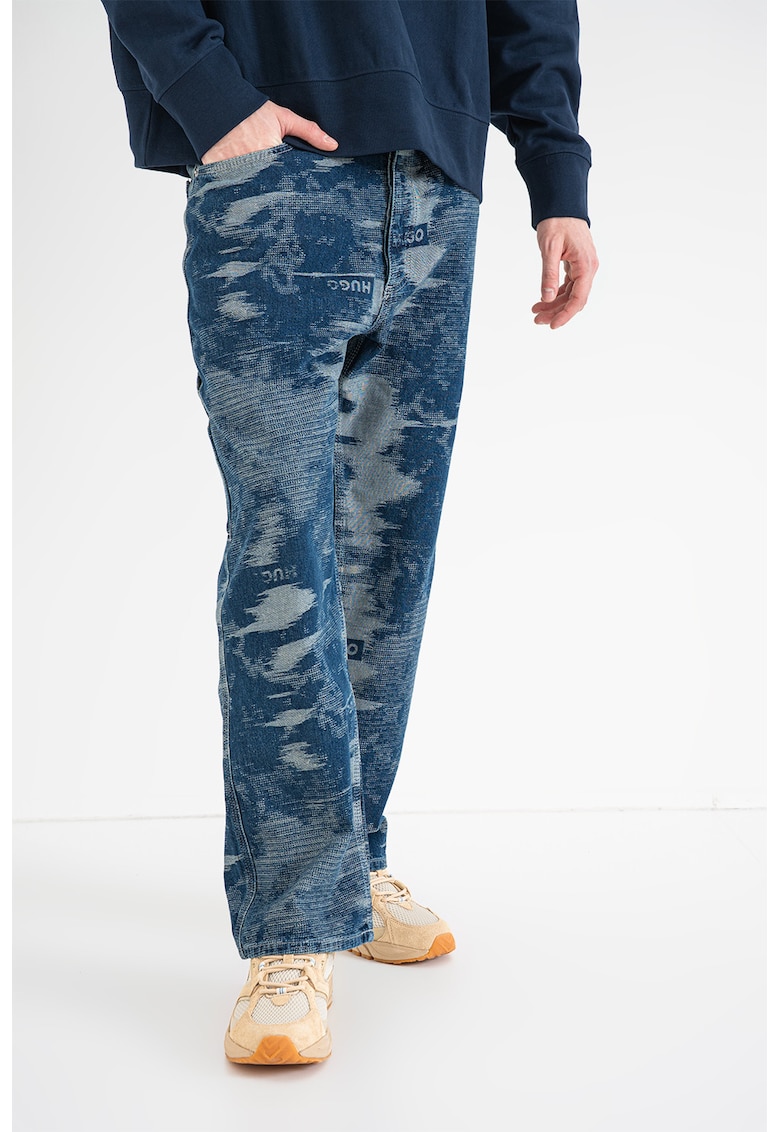 Blugi baggy cu imprimeu logo Carpenter