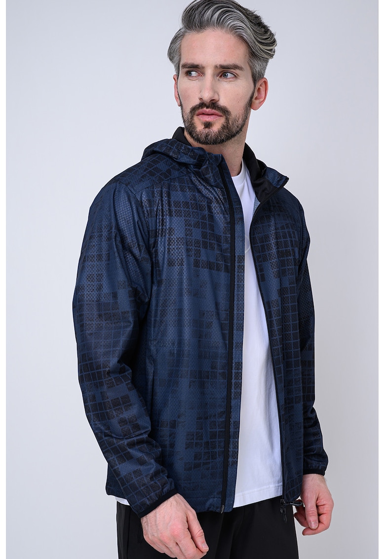 Jacheta regular fit cu gluga - Bleumarin