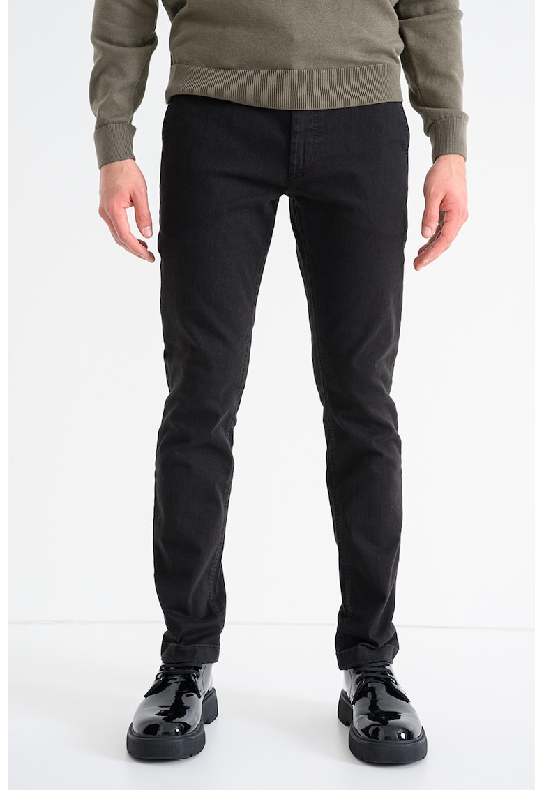Pantaloni chino slim fit cu buzunare oblice