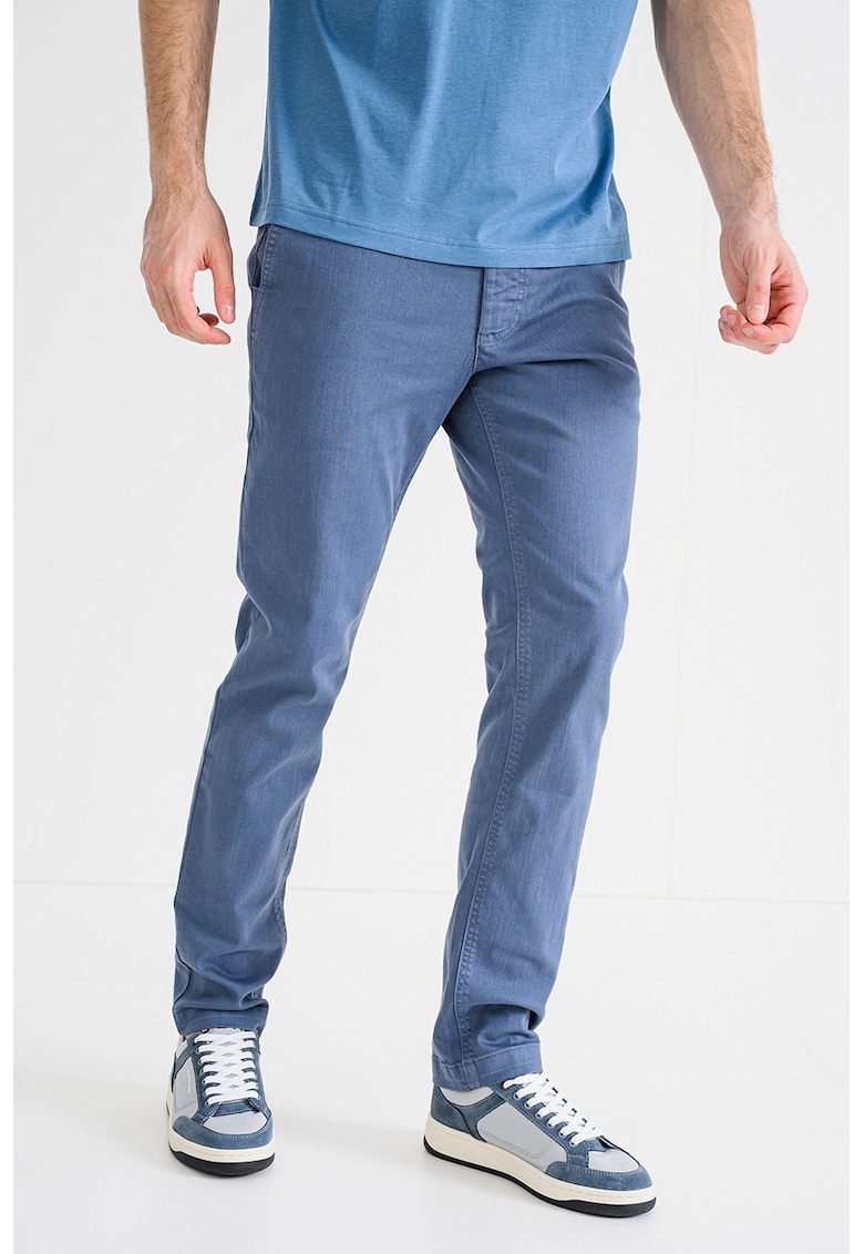 Pantaloni chino slim fit cu buzunare oblice