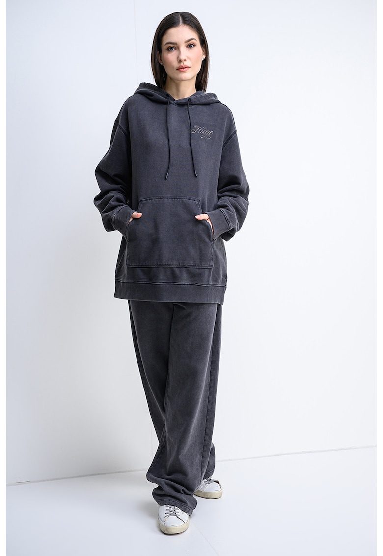 Hanorac lejer cu aplicatie logo Dejandra - Gri antracit