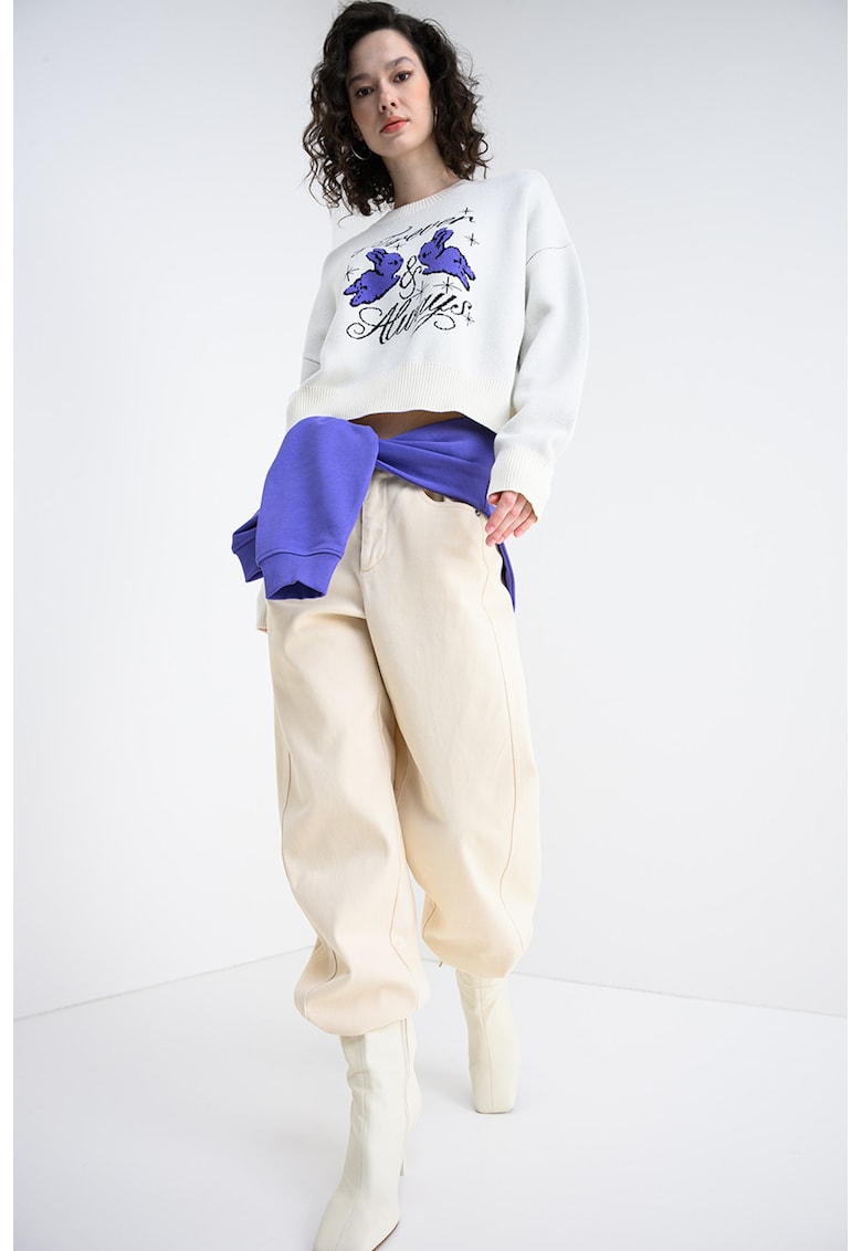 Pulover cu model si maneci cazute