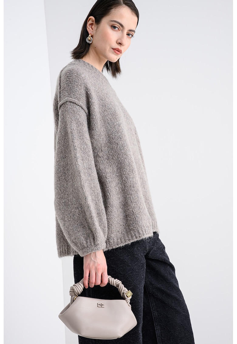 Pulover din amestec de lana cu maneci cazute Sagarro