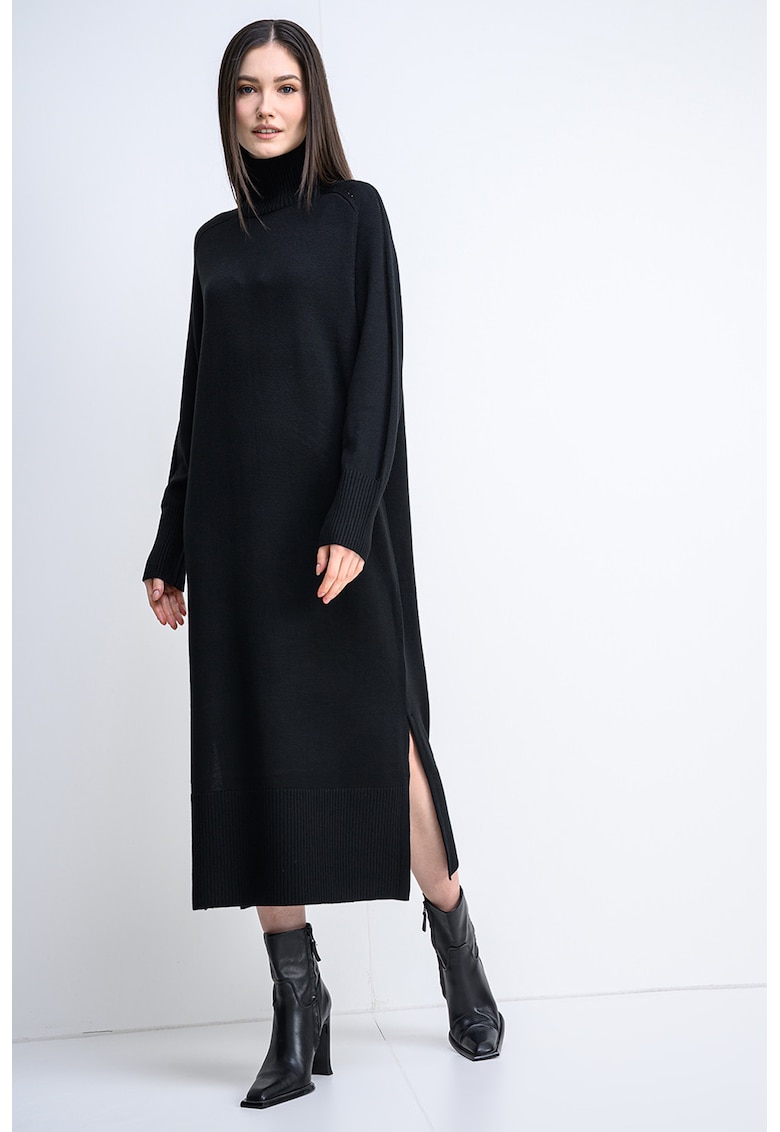 Rochie din amestec de lana cu croiala in A