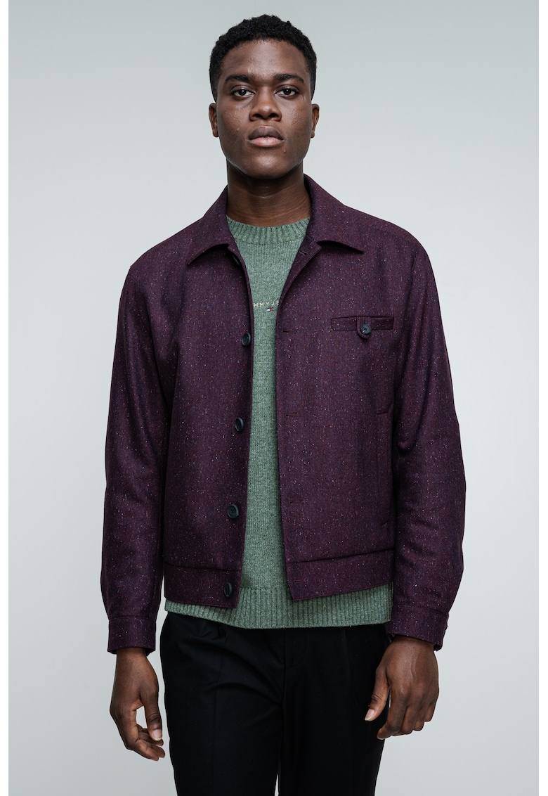 Jacheta cu nasturi si guler