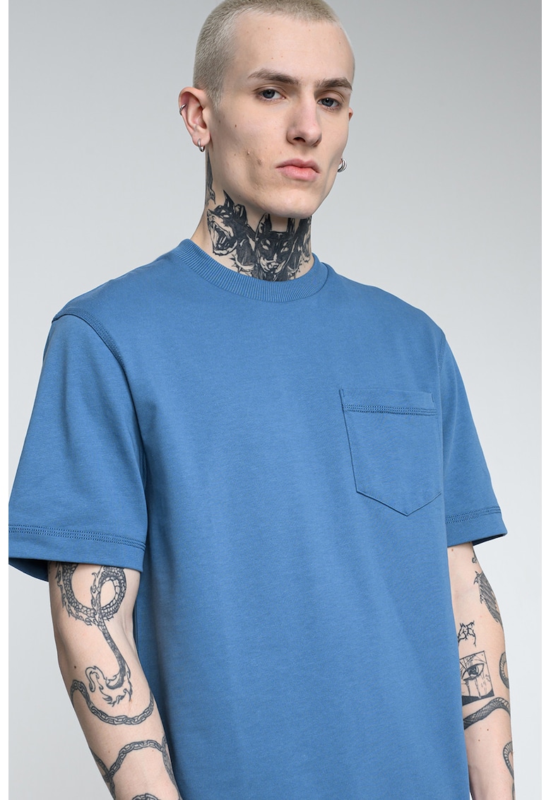 Tricou din bumbac Nestite - Albastru prafuit