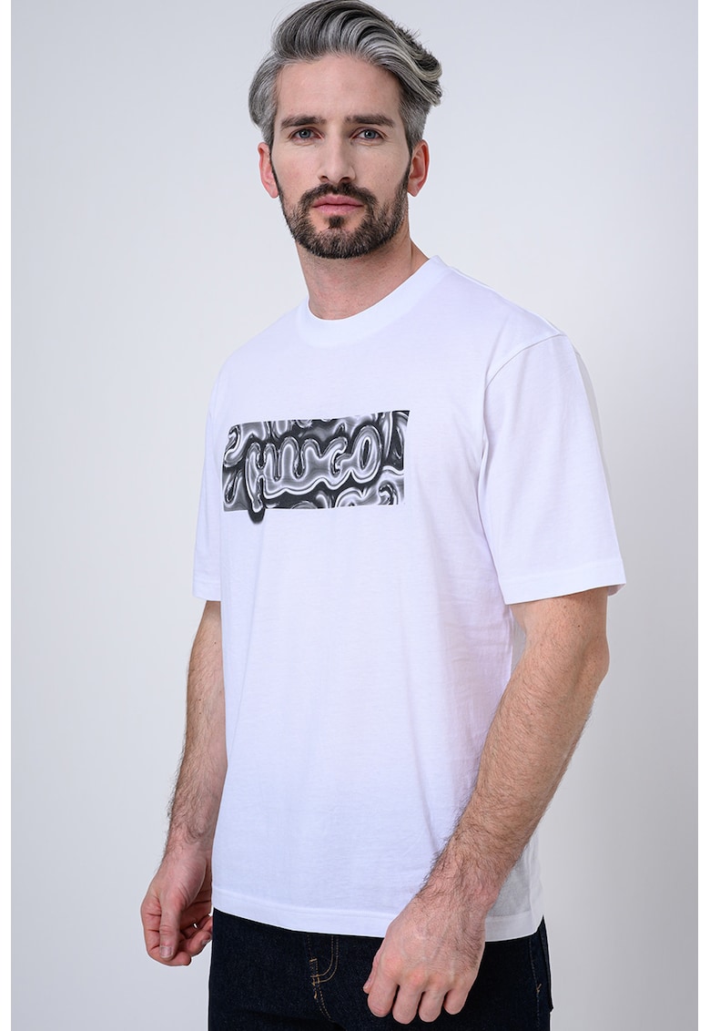 Tricou cu imprimeu logo Nedirix - Alb/Negru