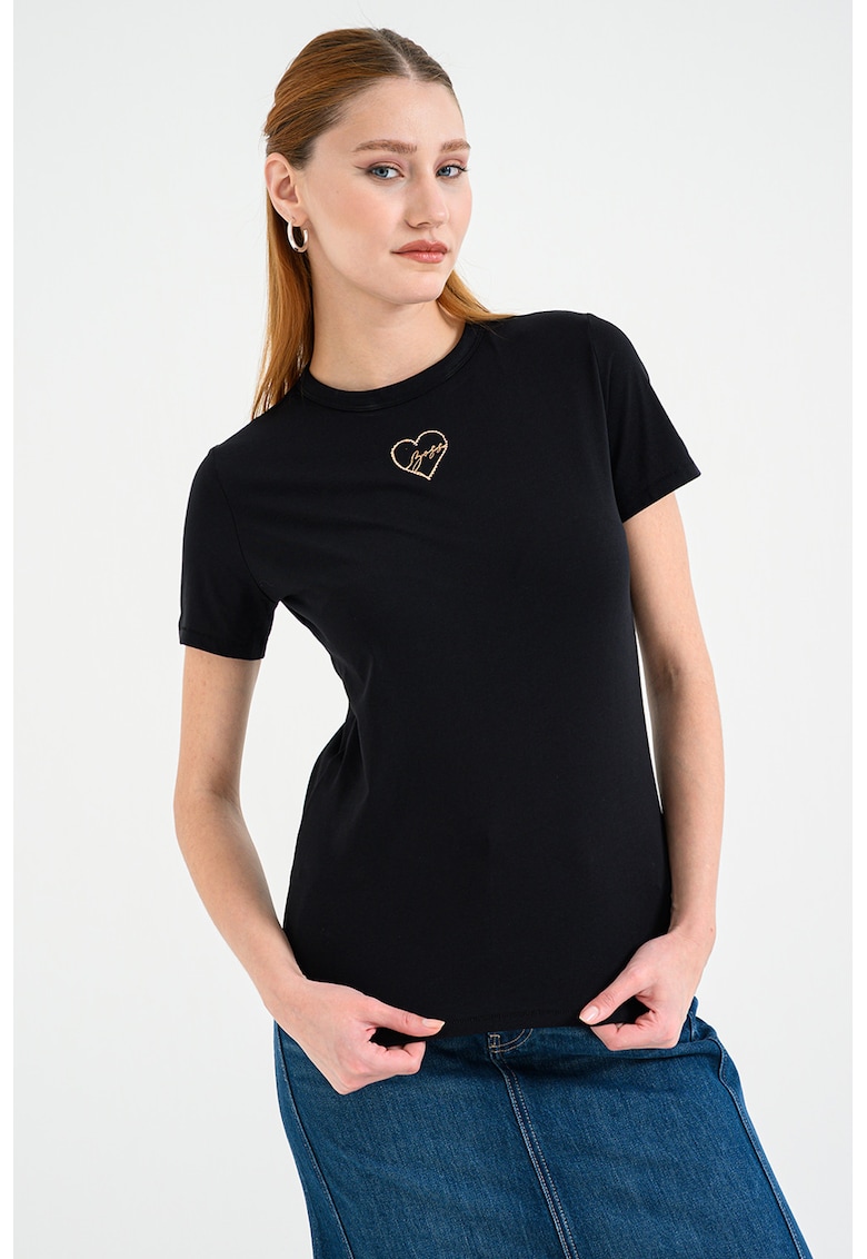 Tricou cu imprimeu pe piept Elogo Crystal