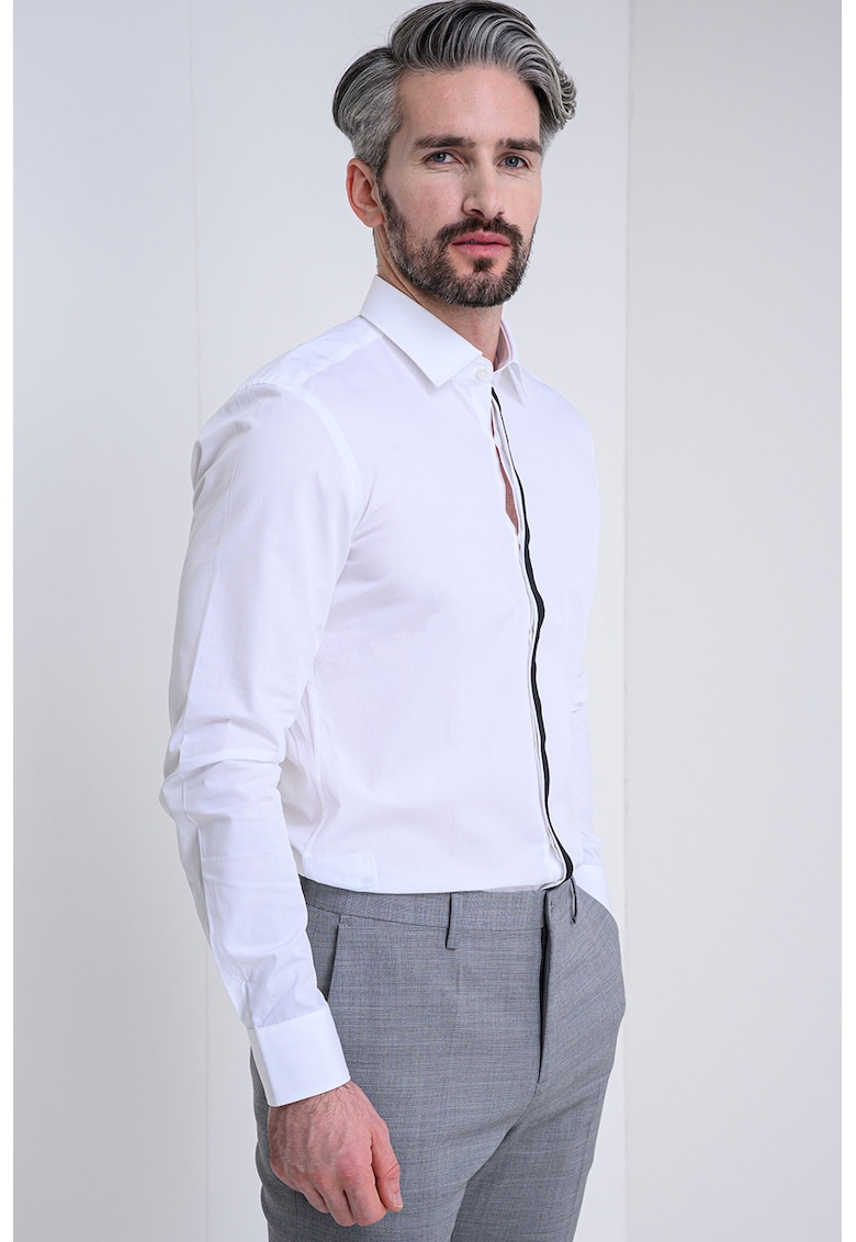 Camasa slim fit cu guler clasic Keidi - Alb optic