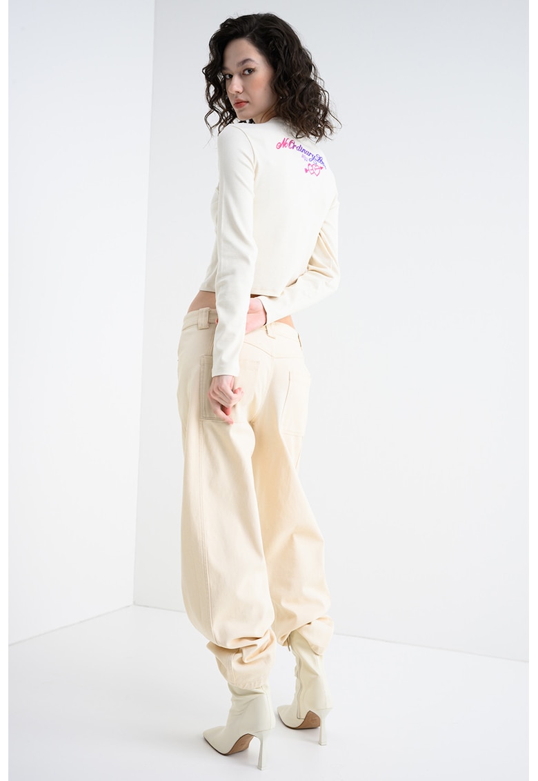 Bluza crop Duspark - Crem