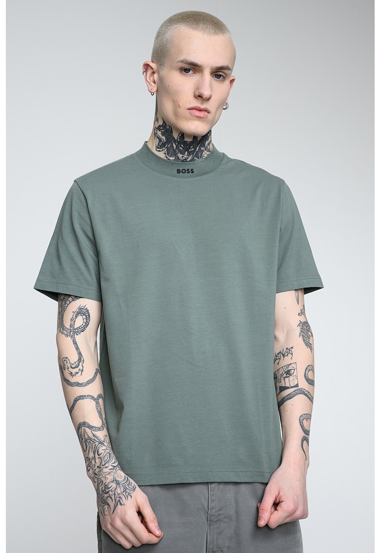 Tricou lejer Collar Zone - Verde sparanghel