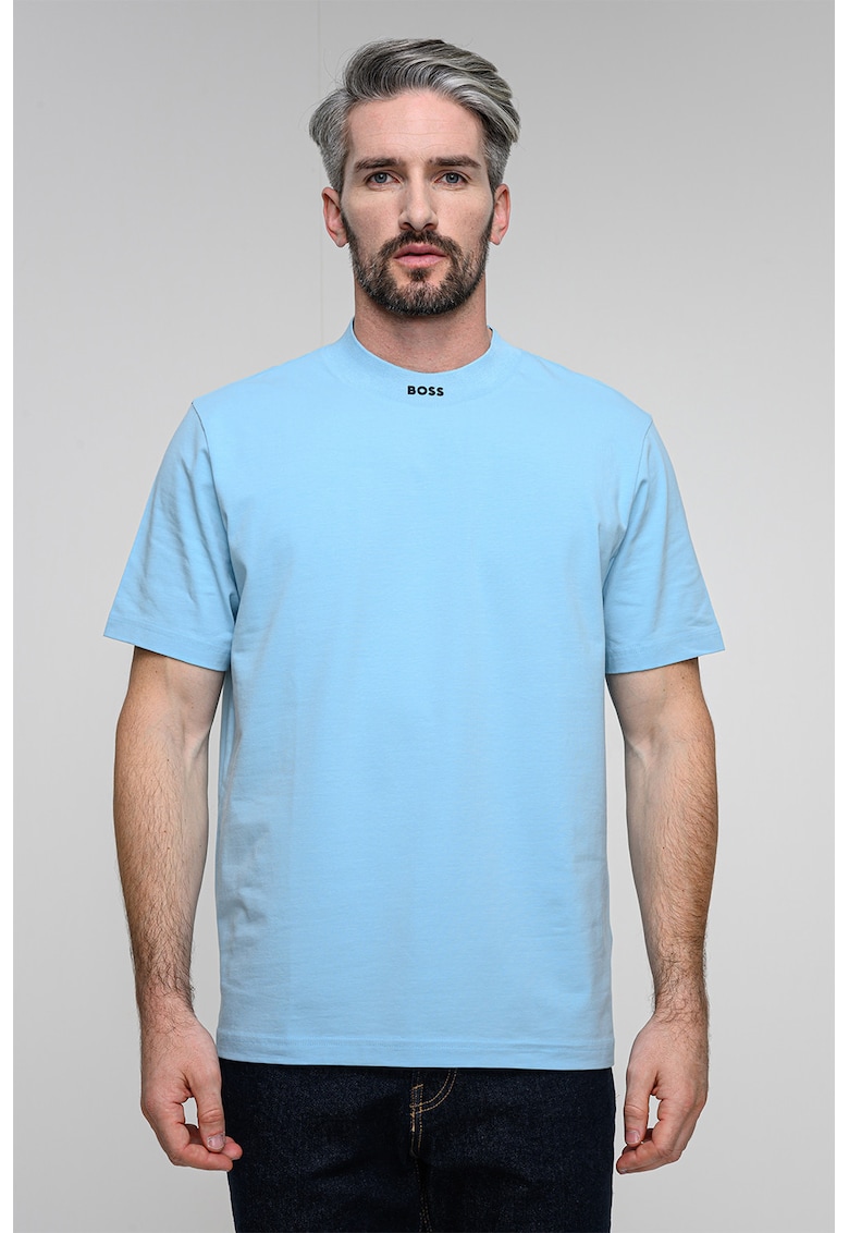 Tricou lejer Collar Zone - Albastru pastel