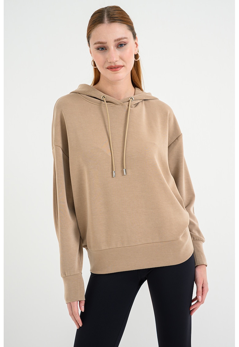 Hanorac de bumbac cu logo discret