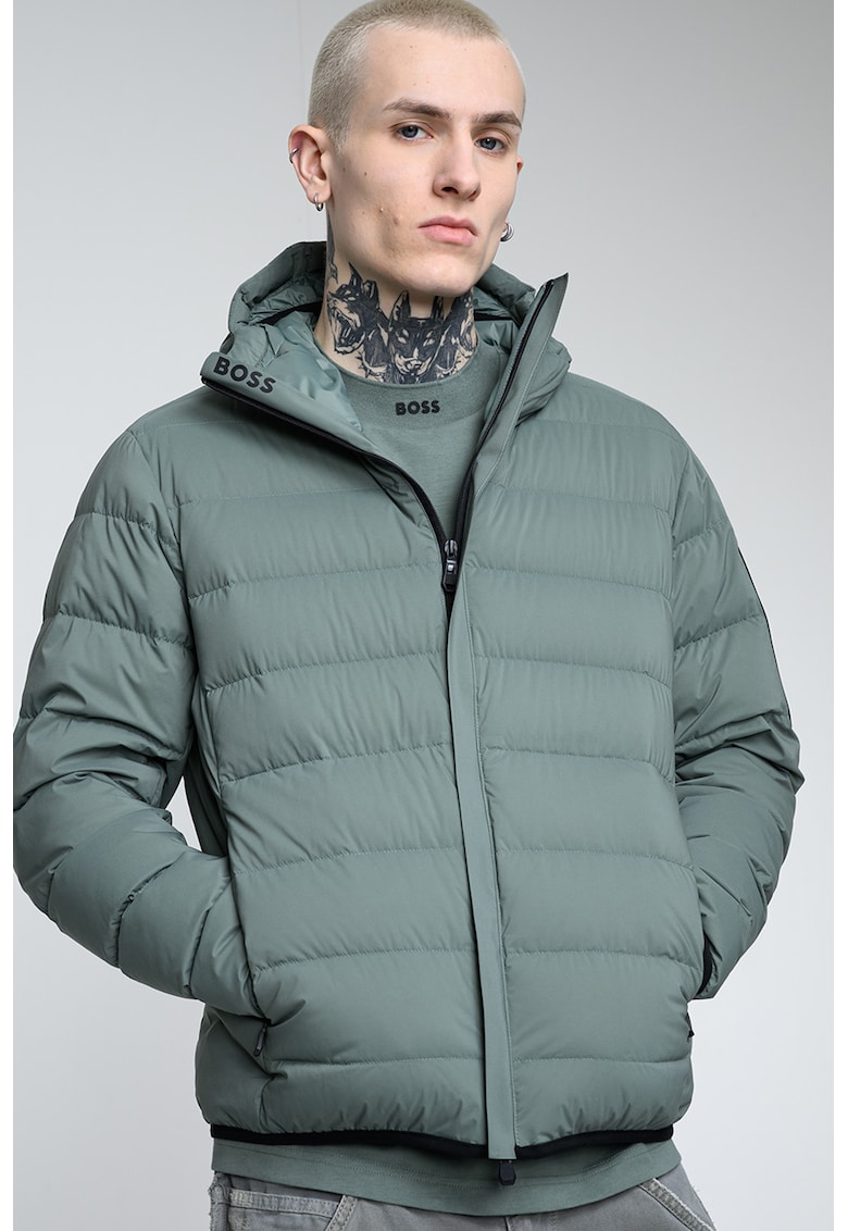 Geaca cu umplutura de puf si gluga Riplite