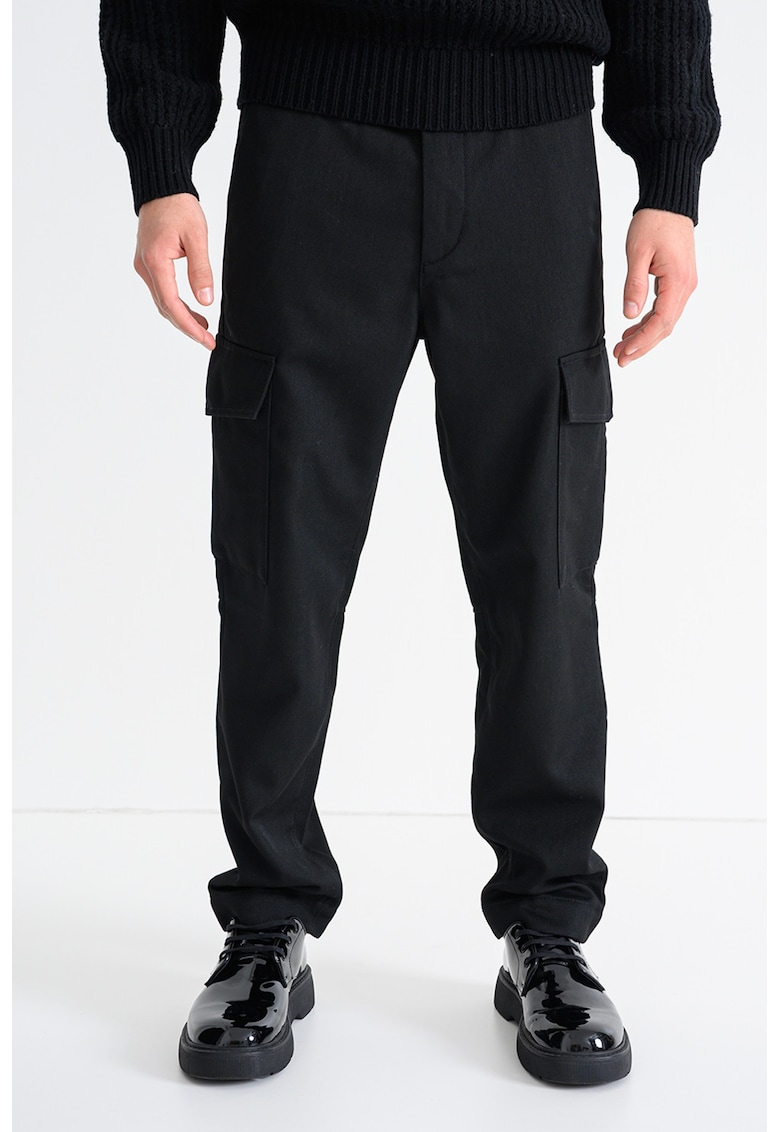 Pantaloni cargo din amestec de lana Sisla