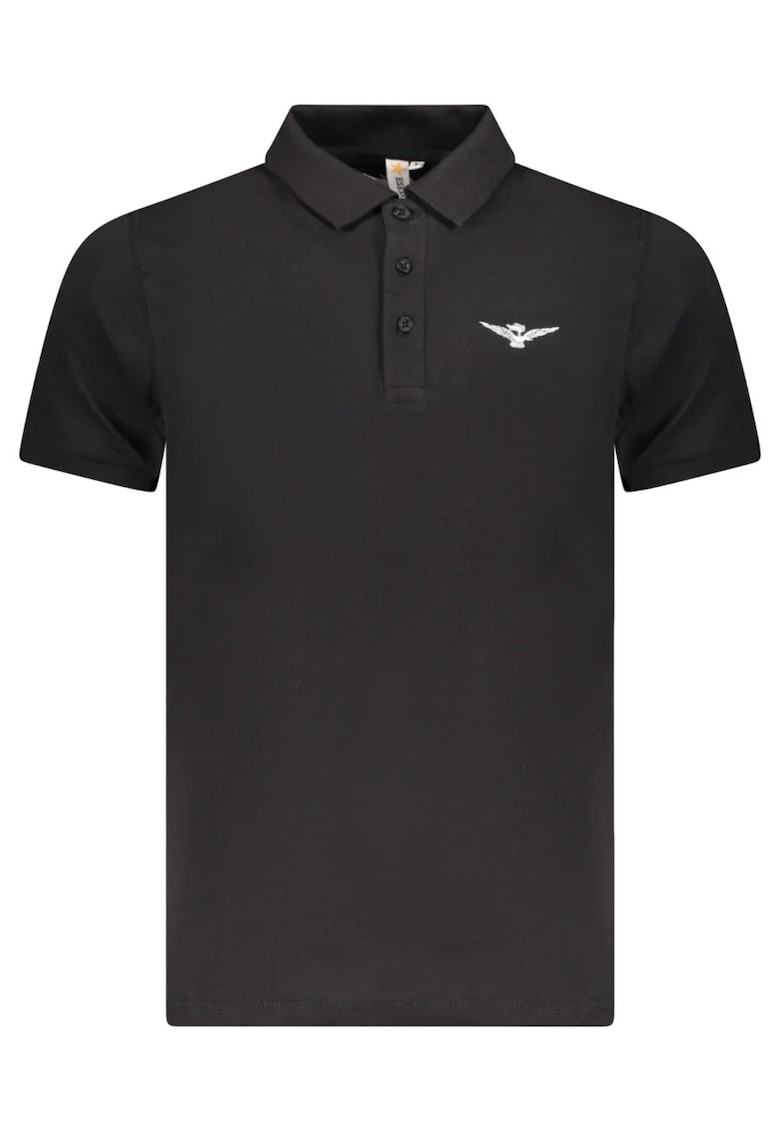 Tricou polo barbati - din bumbac - cu mini imprimeu - Regular fit