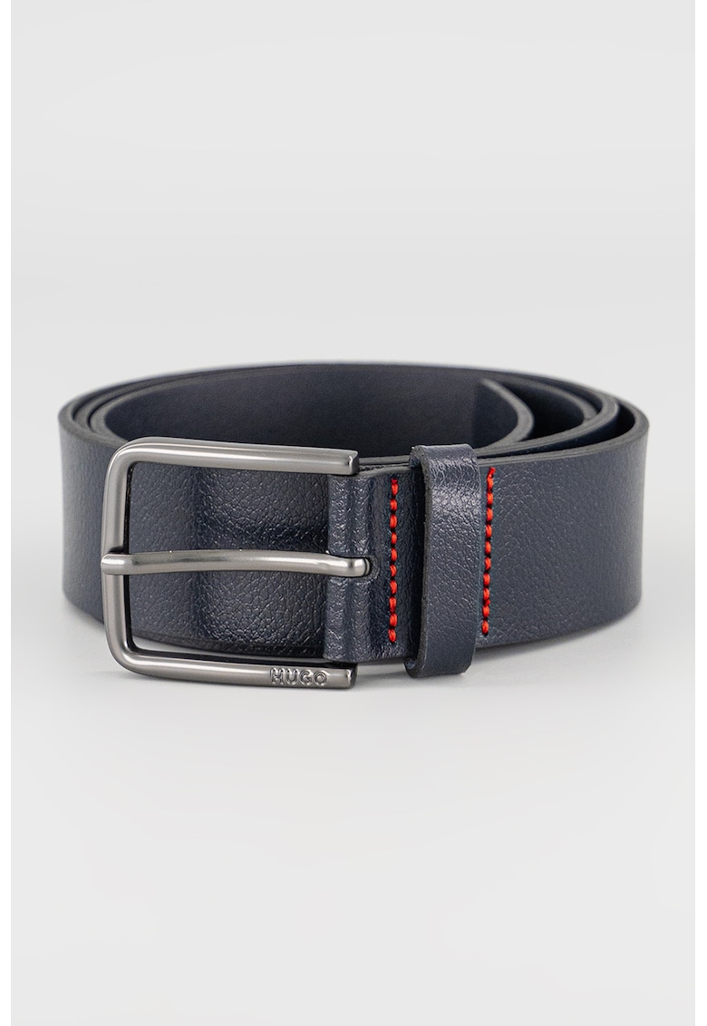 Curea de piele cu cusaturi contrastante Geek