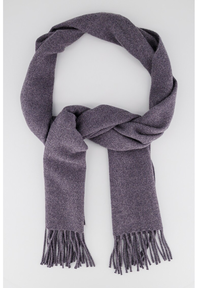 Fular de lana cu franjuri