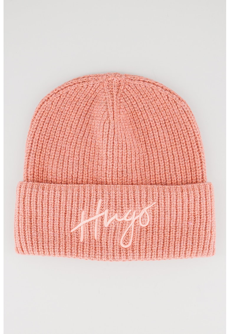 Caciula din amestec de lana cu aspect striat