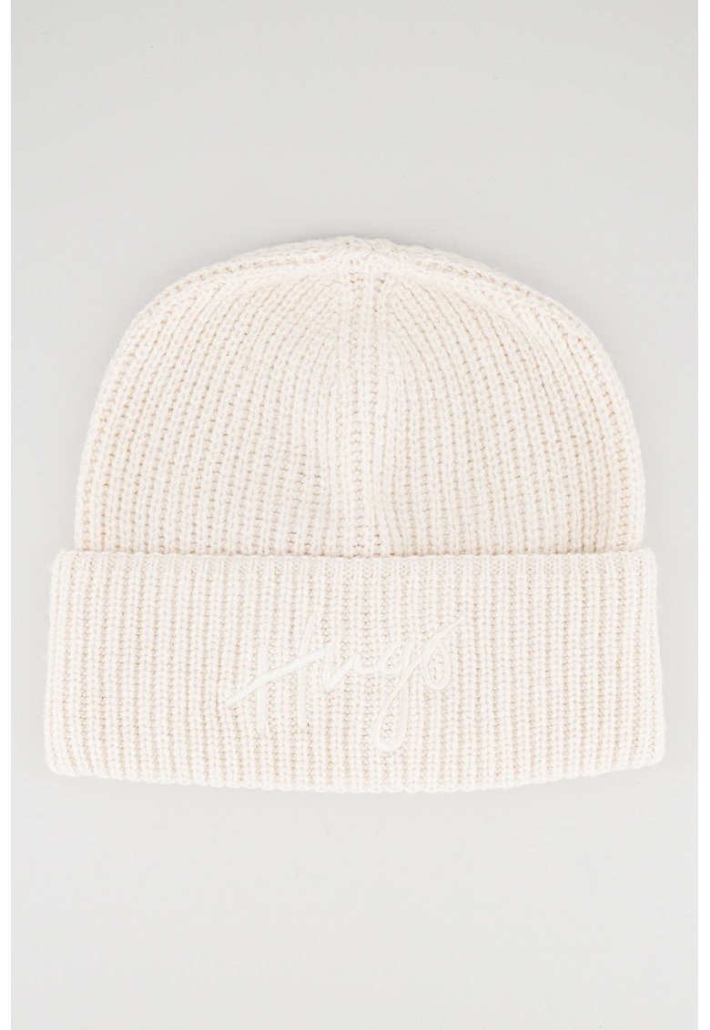 Caciula din amestec de lana cu aspect striat